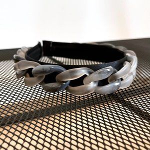 Tasha Chain Link Headband | Grey Black
